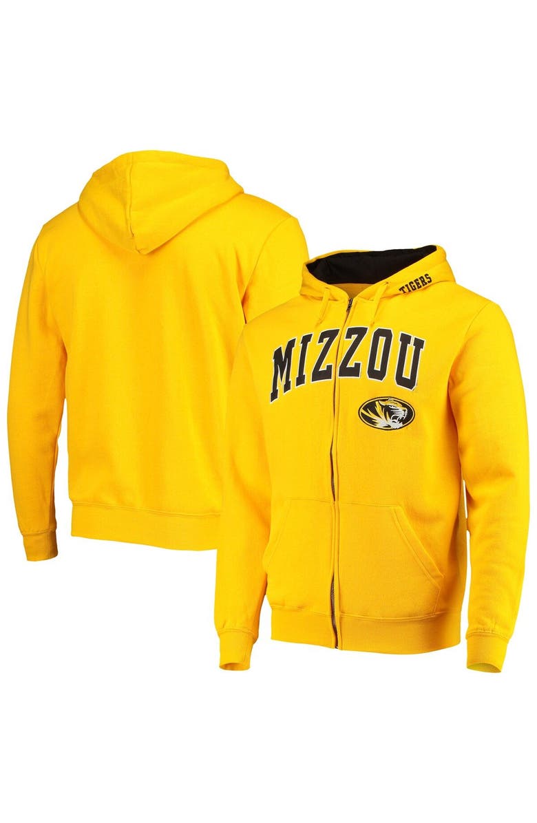 COLOSSEUM Men's Colosseum Gold Missouri Tigers Arch & Logo 3.0 Full-Zip Hoodie, Main, color, Gold