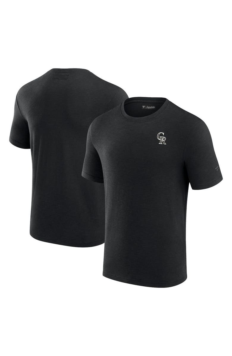 Fanatics Signature Men's Fanatics Signature Black Colorado Rockies Modal Short Sleeve T-Shirt, Main, color, Black
