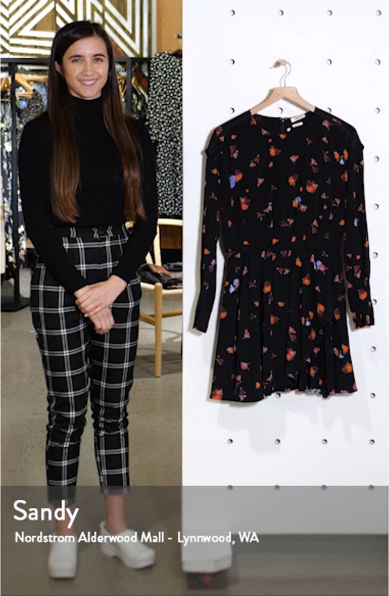 Jason Wu Floral Long Sleeve Silk Dress, sales video thumbnail