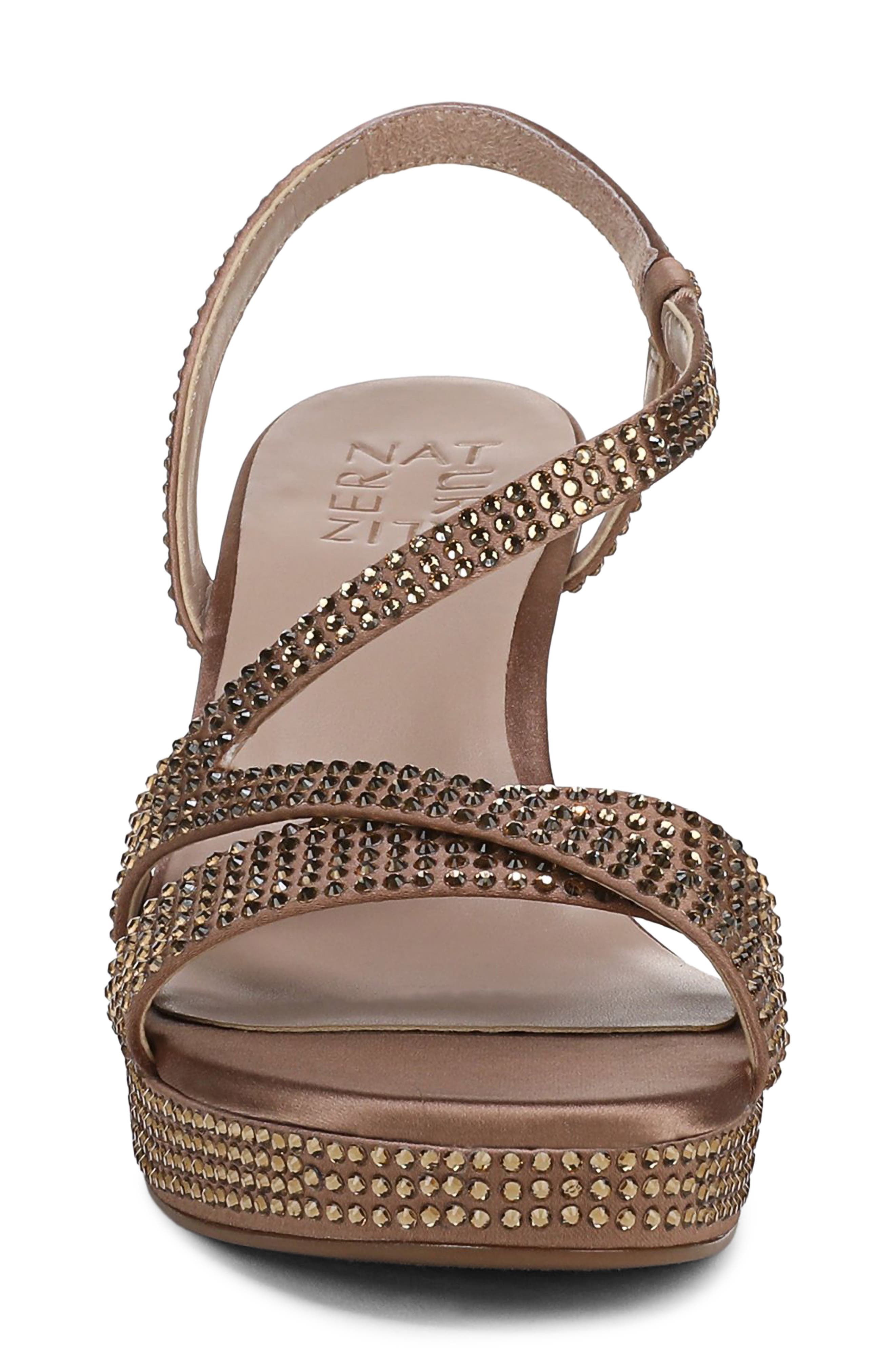 Naturalizer Abby Platform Sandal, Alternate, color, Cafe Beige Satin
