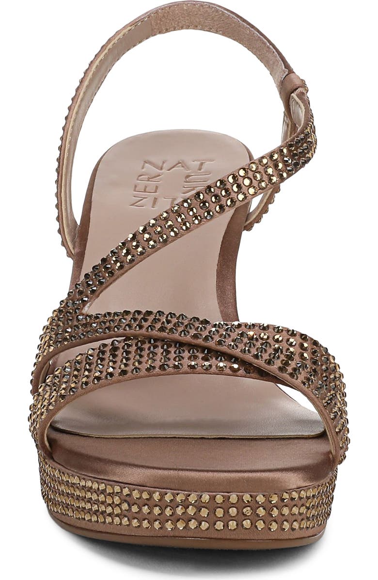 Naturalizer Abby Platform Sandal, Alternate, color, Cafe Beige Satin