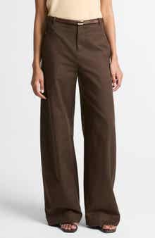 Cotton Utility Wide Leg Pants