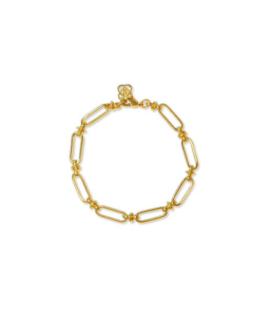 Ottoman Hands Essential Charm Link Chain Bracelet In Gold