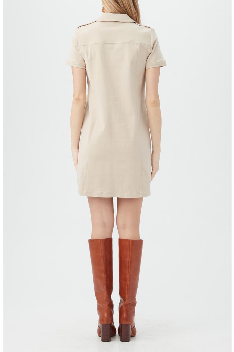 Cove Short Sleeve Utility Dress, Alternate, color, SAHARA STONE