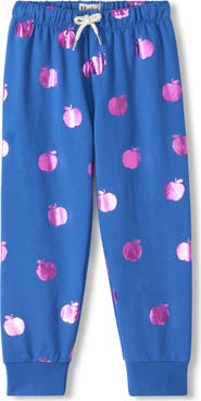 Hatley Kids' Foil Apples Relaxed Fit Cuffed Joggers
