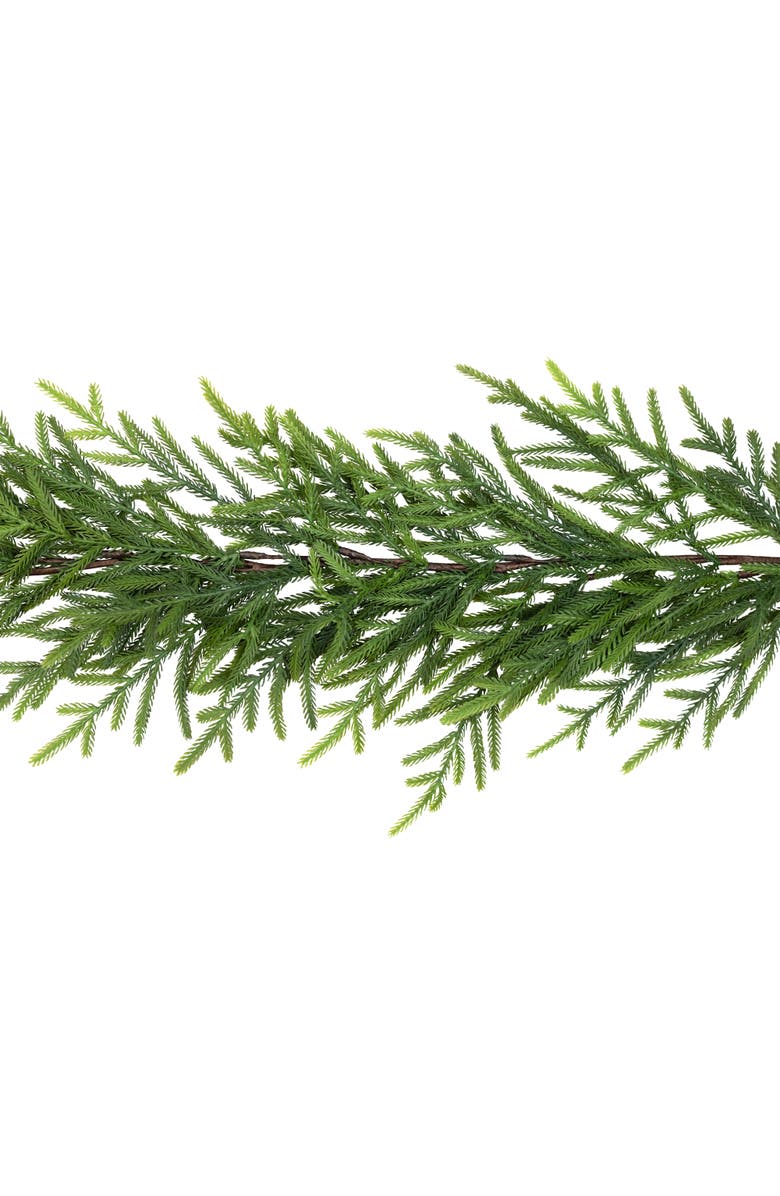 Northlight Norfolk Pine Artificial Christmas Garland - 6' x 10" - Unlit, Alternate, color, Green