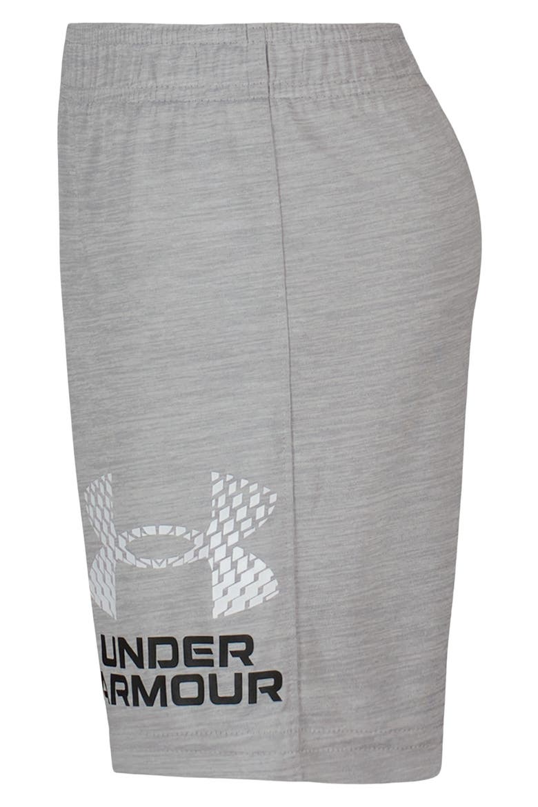 Kids' Tech Logo Shorts, Alternate, color, STEEL