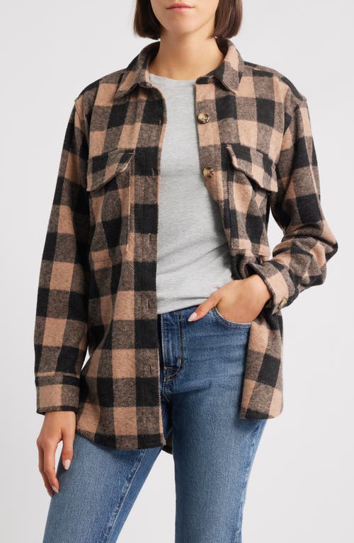 Beachlunchlounge Taelyn Buffalo Plaid Oversize Button-up Shirt In Multi