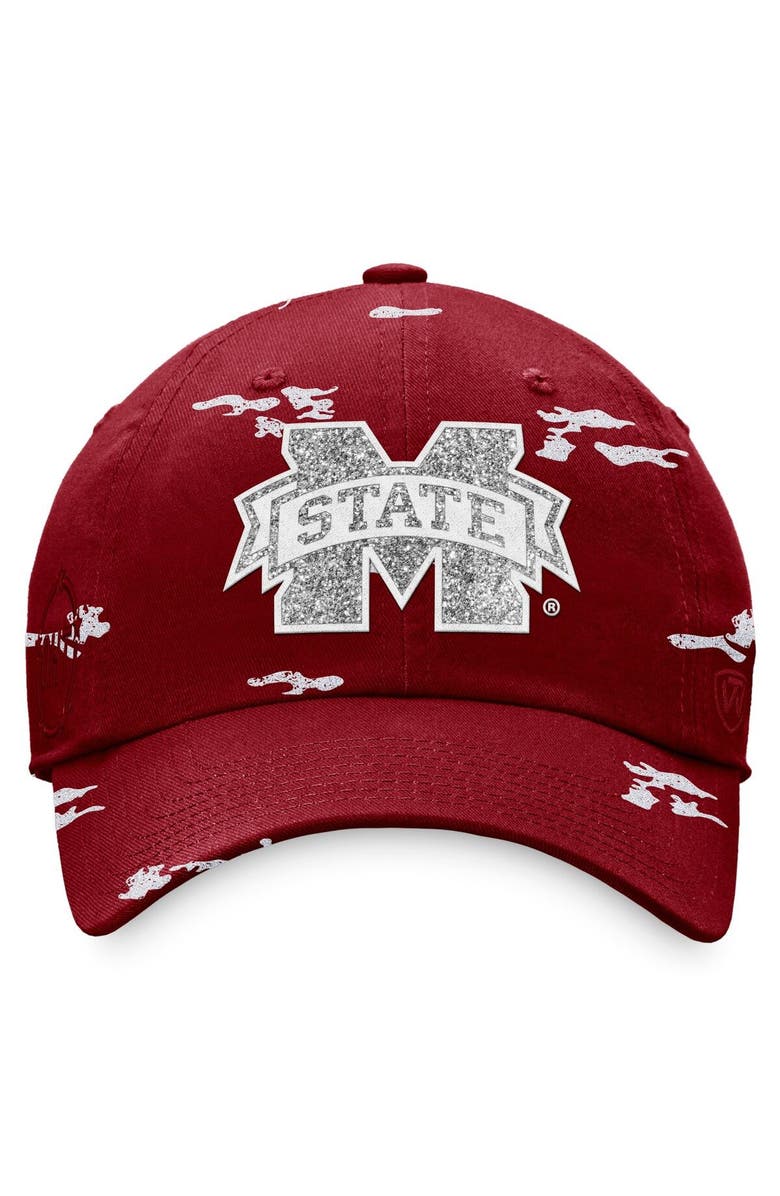 TOP OF THE WORLD Women's Top of the World Maroon Mississippi State Bulldogs OHT Military Appreciation Betty Adjustable Hat, Alternate, color, Maroon