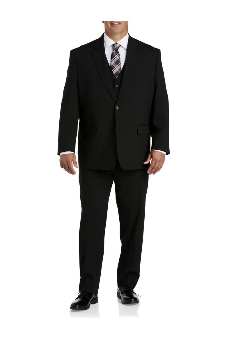 Big & Tall Perfect Fit Jacket-Relaxer Suit Jacket, Alternate, color, BLACK