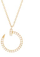 Pre-Owned Cartier Juste un Clou Pendant Necklace 18K Yellow Gold and Pave Diamonds