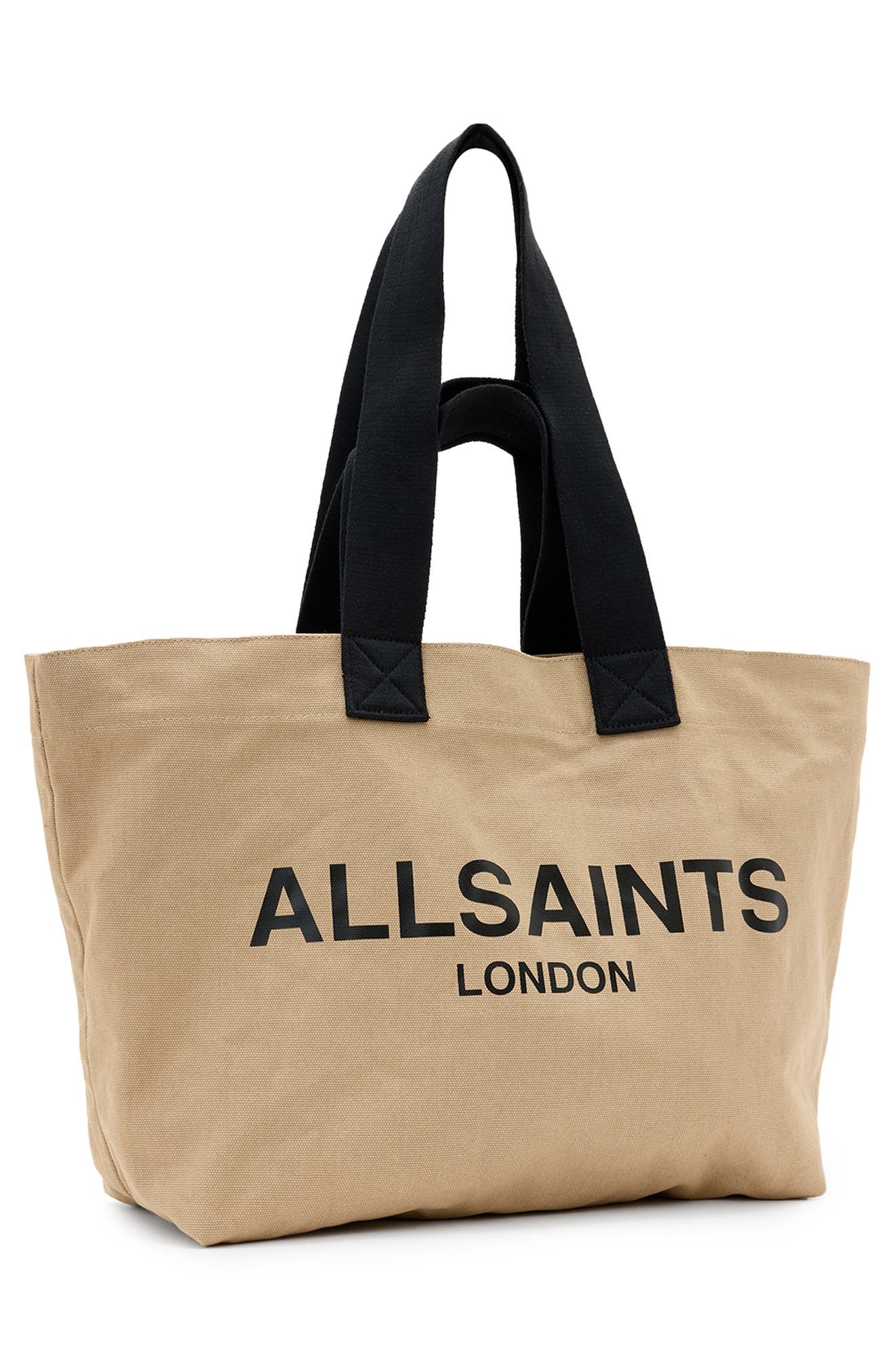 Ali Logo Cotton Canvas East/West Tote, Alternate, color, MINK BROWN