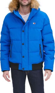 Tommy Hilfiger Arctic Snorkel Faux Fur Trim Bomber Jacket