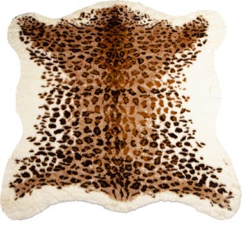 Faux Hide Area Rug/Throw - El Paso Leopard