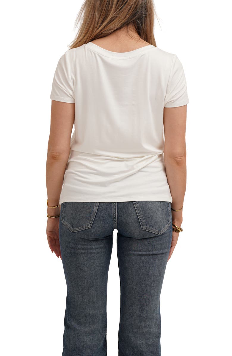 CYRUS Beaded Heart T-Shirt, Alternate, color, Bone