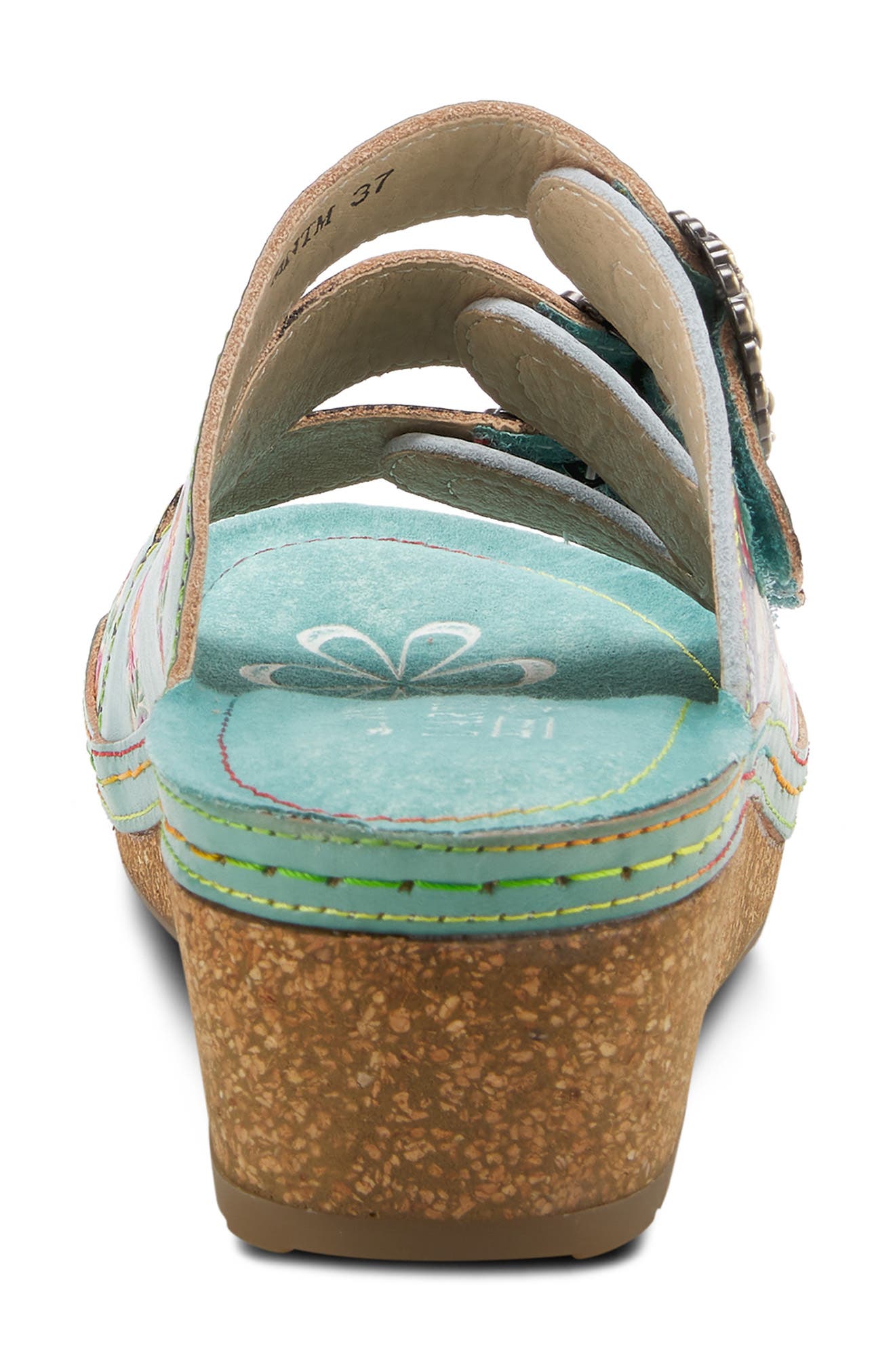 L'Artiste by Spring Step Poetry Floral Wedge Slide Sandal, Alternate, color, 