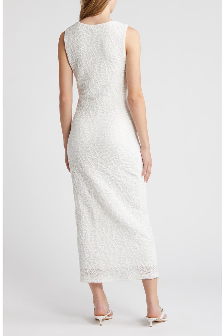 Textured Maxi Dress, Alternate, color, WHITE