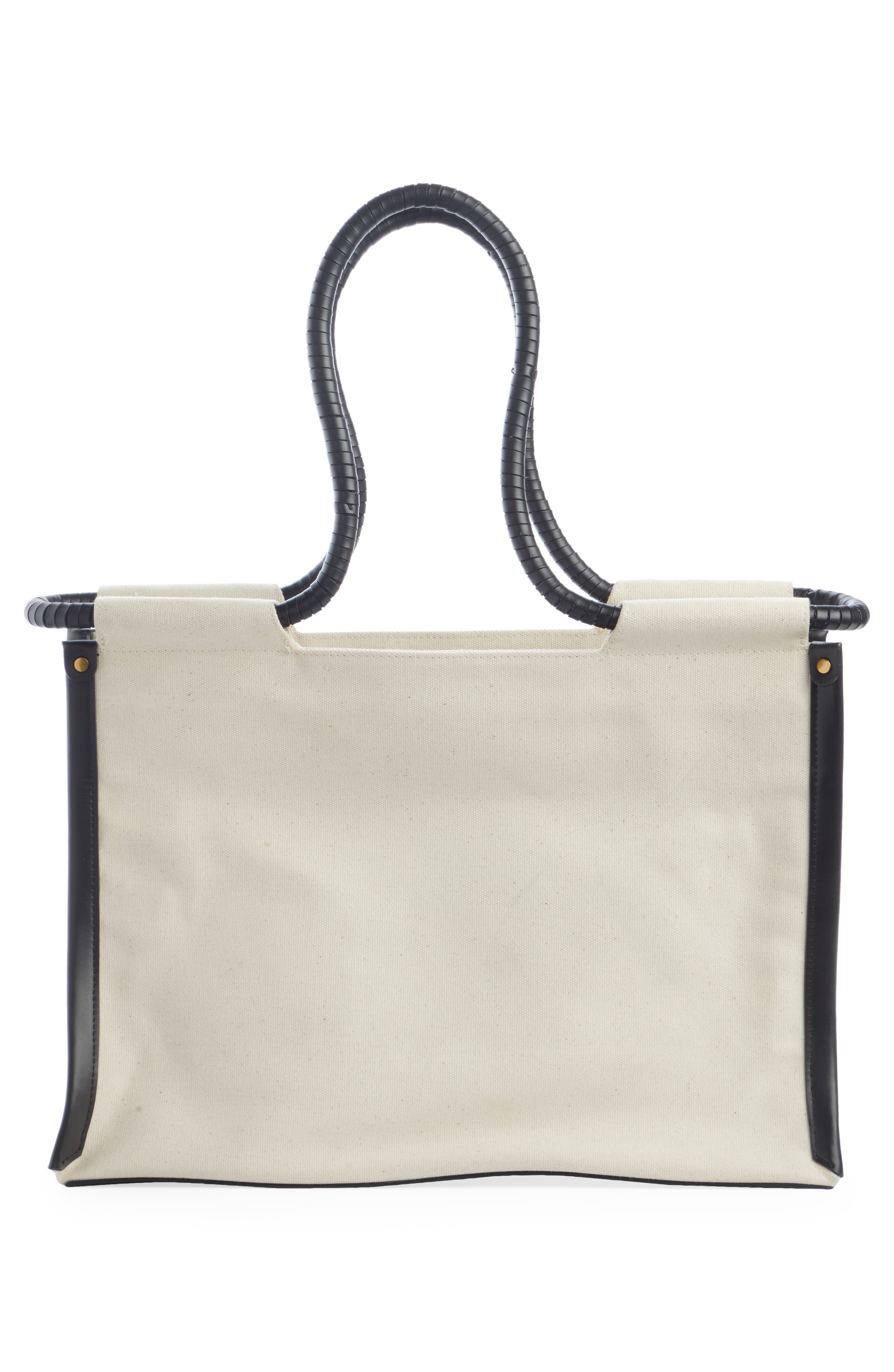 Toledo Logo Canvas Tote, Alternate, color, ECRU/ BLACK