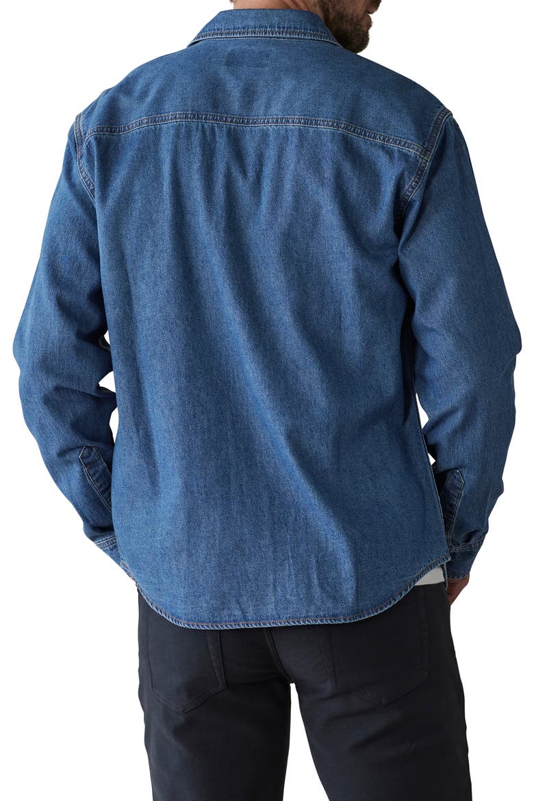 Lightweight Denim Overshirt, Alternate, color, MEDIUM WASH