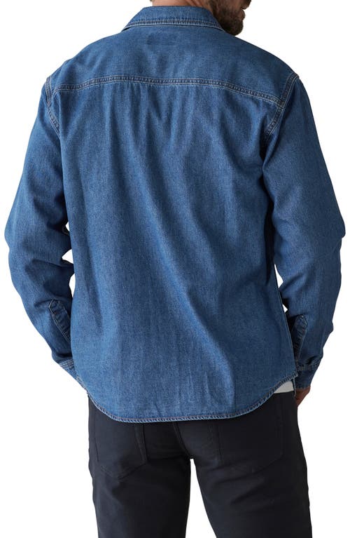 The Normal Brand Lightweight Denim Overshirt In Medium Wash