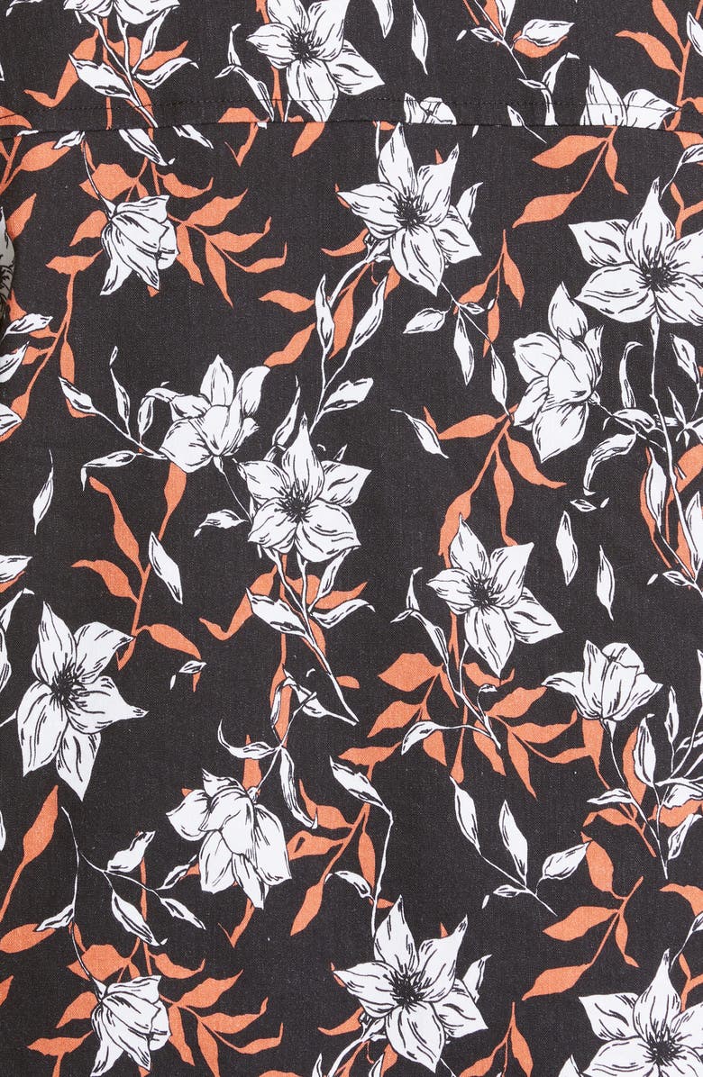 rag & bone Jessie Floral Print Linen Blend Shirt Jacket, Alternate, color,