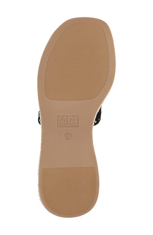 Mia Palmira Platform Wedge Sandal In Black