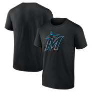 Logo Athletic Men's Logo Athletic Black Miami Marlins Official Logo T-Shirt