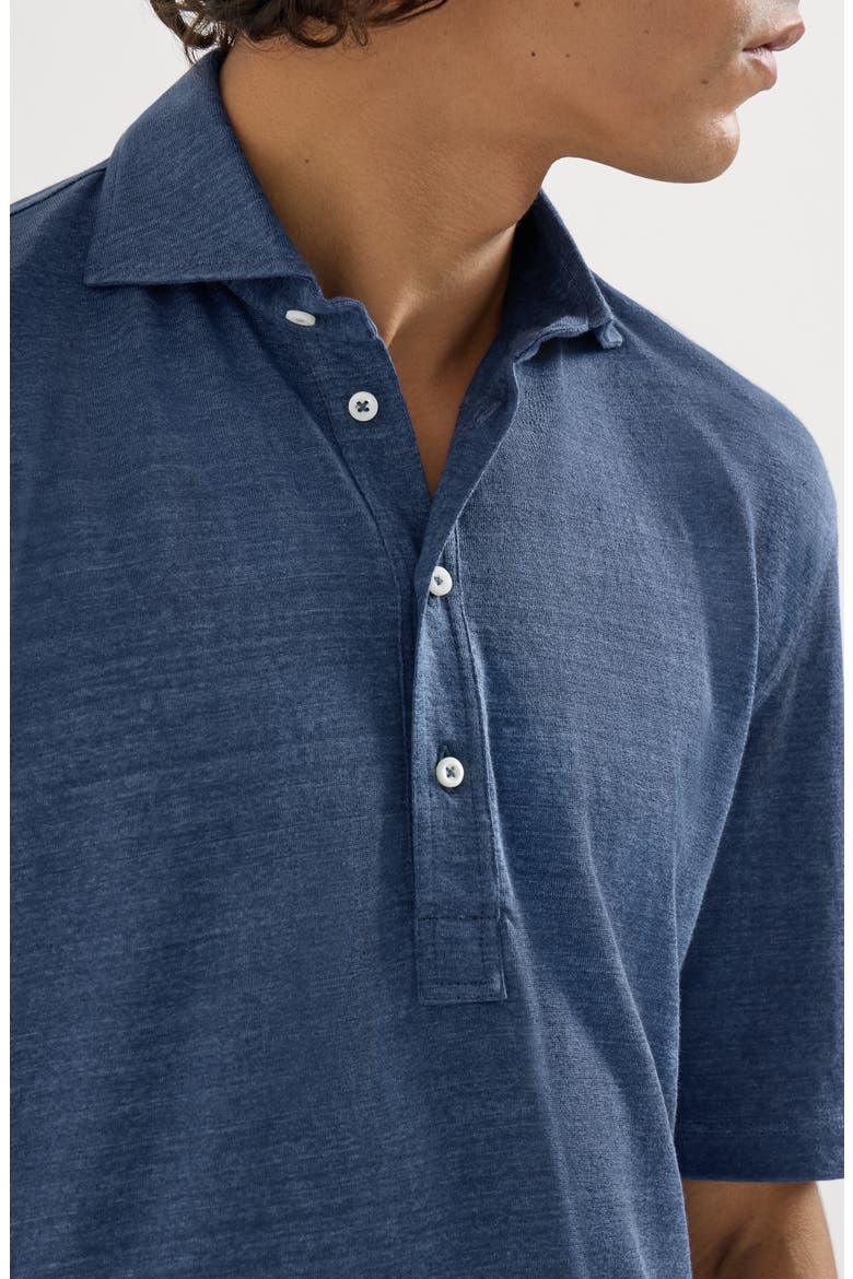 Jersey polo shirt, Alternate, color, Denim
