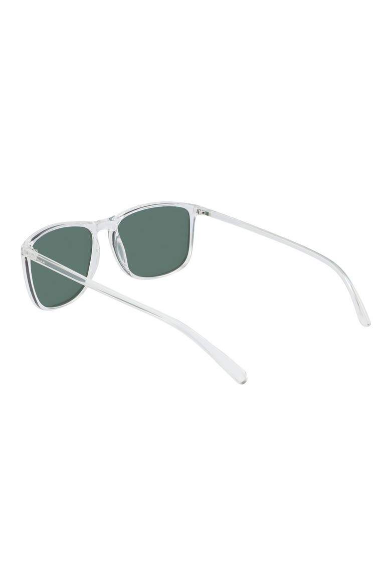 56mm Polarized Square Sunglasses, Alternate, color, CRYSTAL