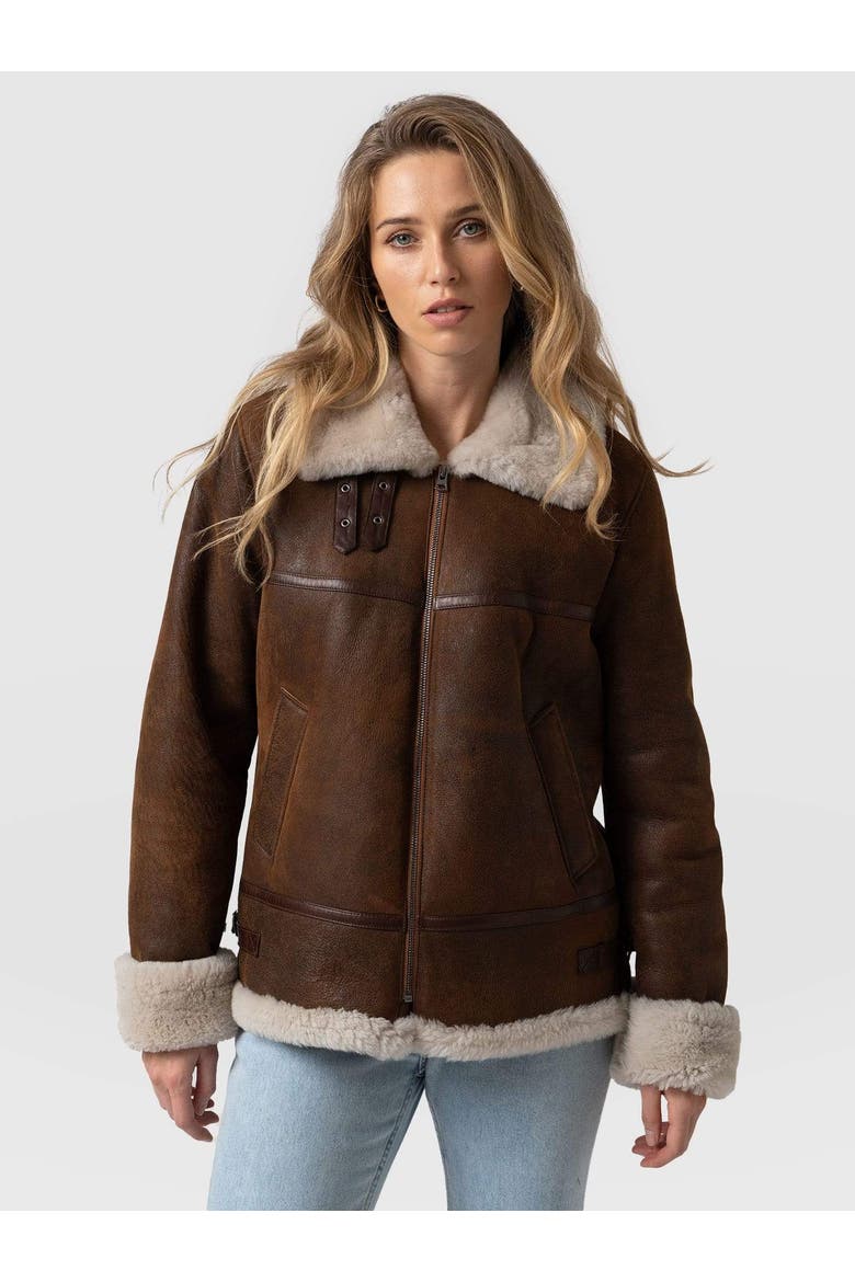 Amelia Aviator Jacket, Alternate, color, Black