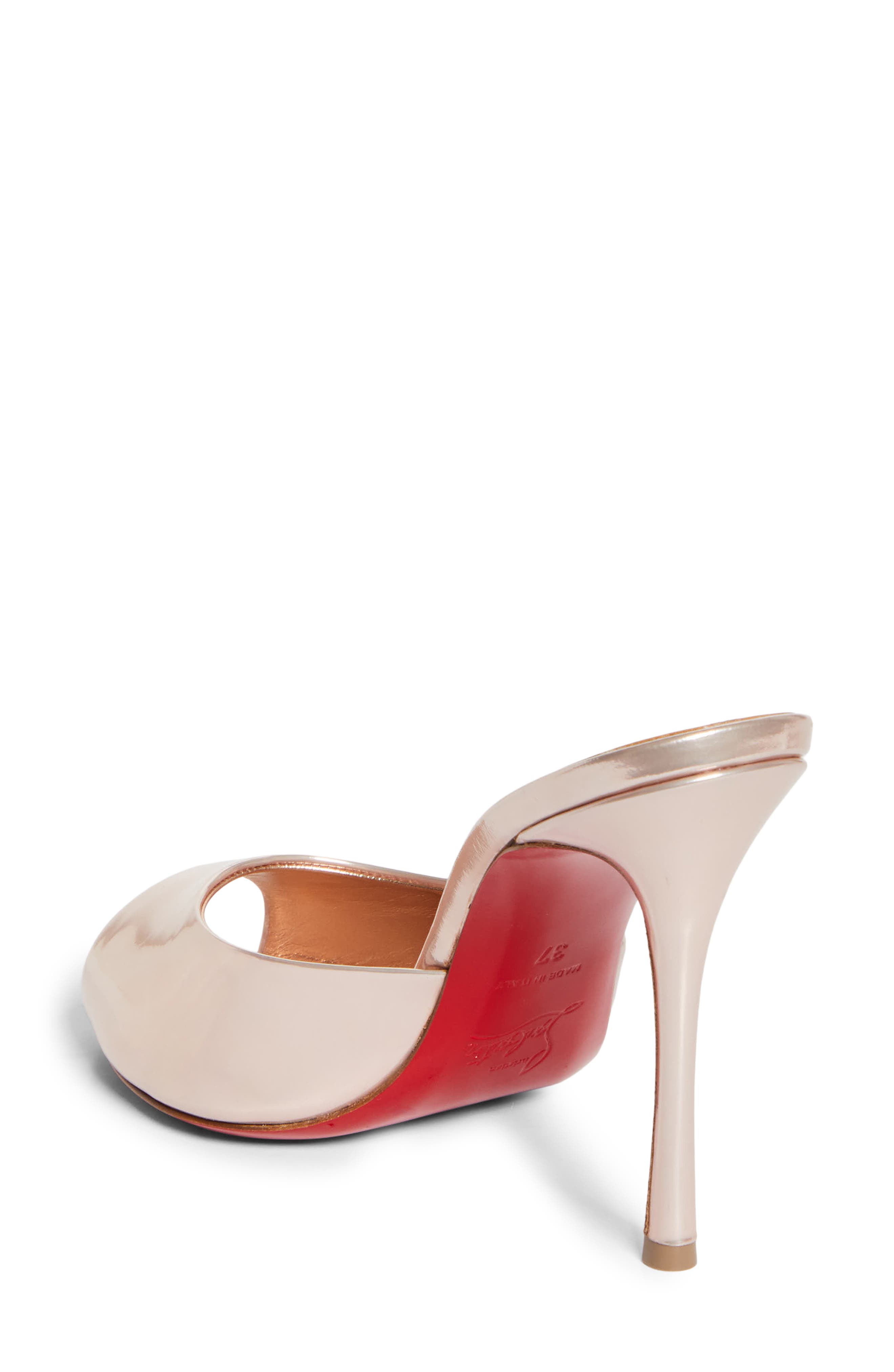 Me Dolly Peep Toe Slide Sandal, Alternate, color, LECHE/ LIN LECHE