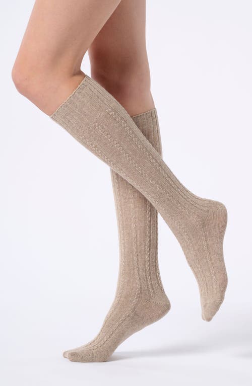 Oroblu Nancy Wool & Cashmere Blend Knee High Socks In Brown