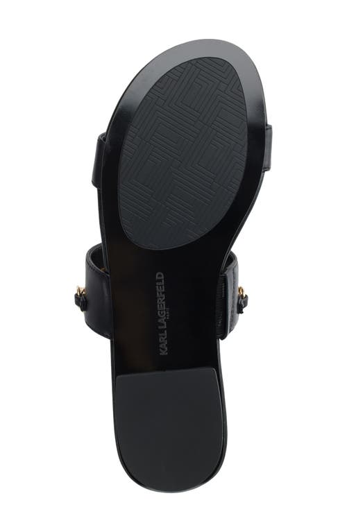 Karl Lagerfeld Canne Two Strap Sandal In Black