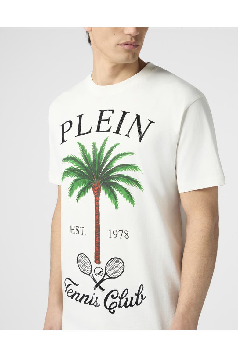 Round Neck T-Shirt Tennis Club Stones Men, Alternate, color, OffWhite