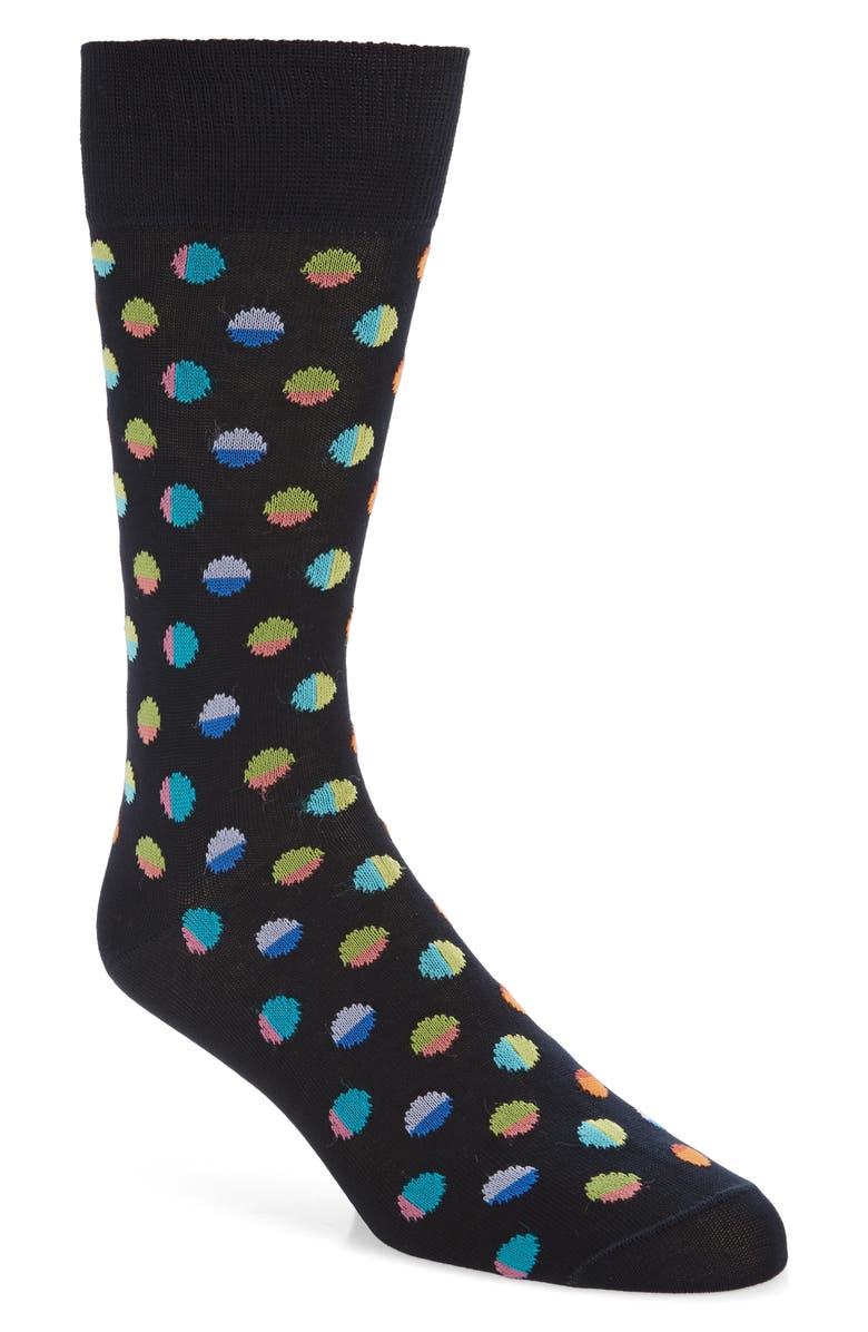 Paul Smith Jacques Dot Socks, Main, color, Navy