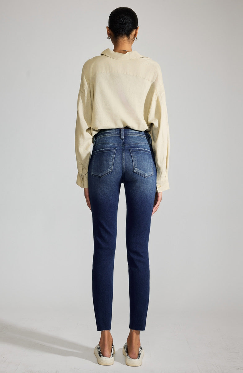 Official Kancan USA Juliana Premier High Rise Ankle Skinny Jeans, Alternate, color, Dark Wash