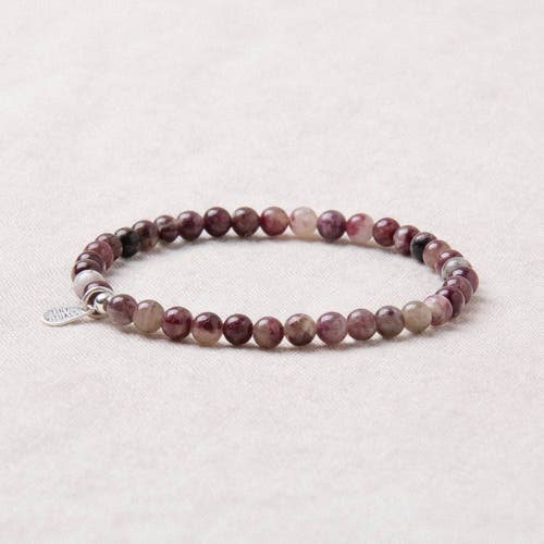 Tiny Rituals Natural Plum Blossom Tourmaline Energy Bracelet In Soft Purple