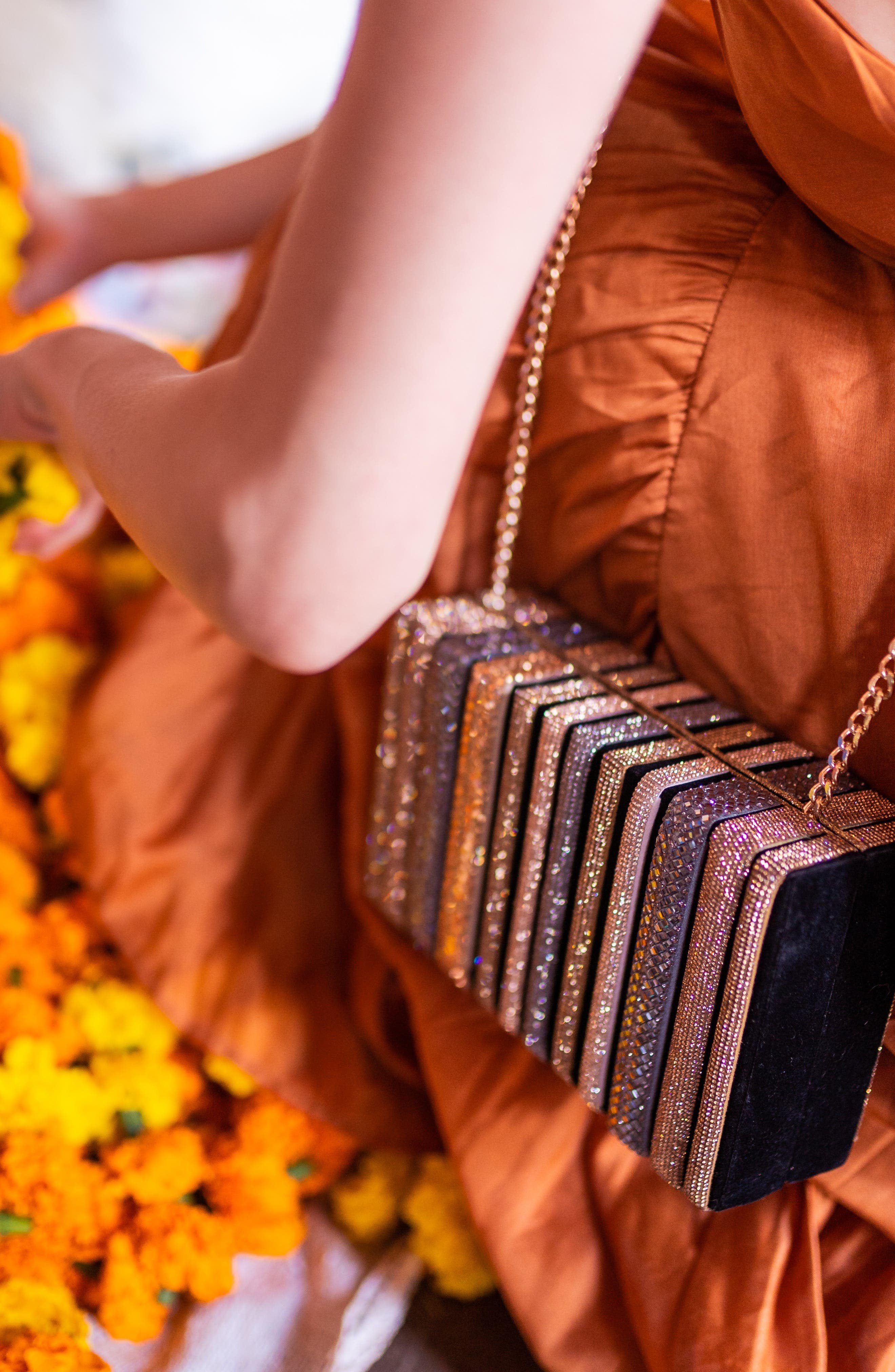 Simitri Etoile Clutch, Alternate, color, Metallic