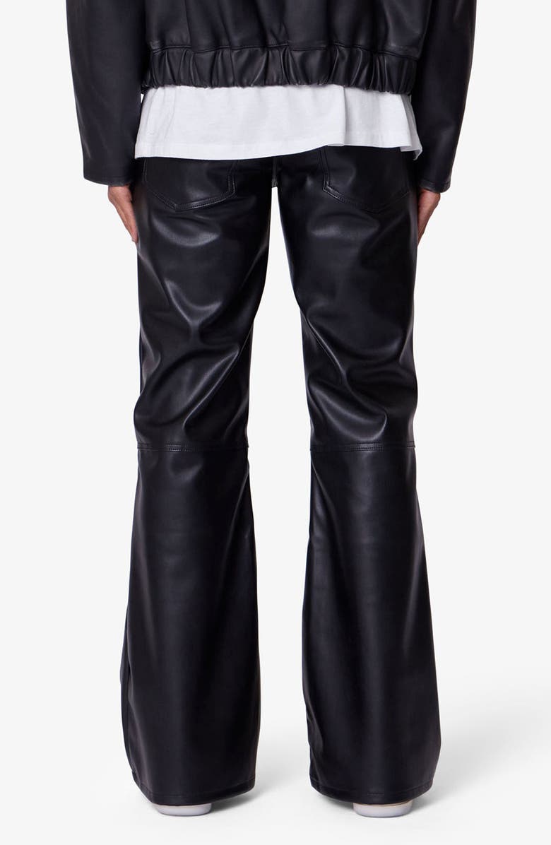 mnml Faux Leather Flare Pants, Alternate, color, 