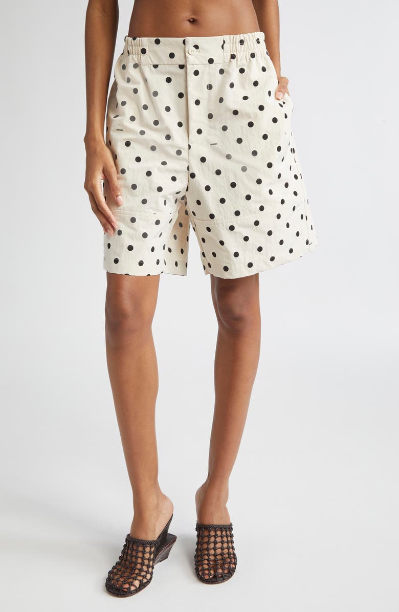 Jacquemus Le Short Aloe Polka Dot Shorts, Main, color,