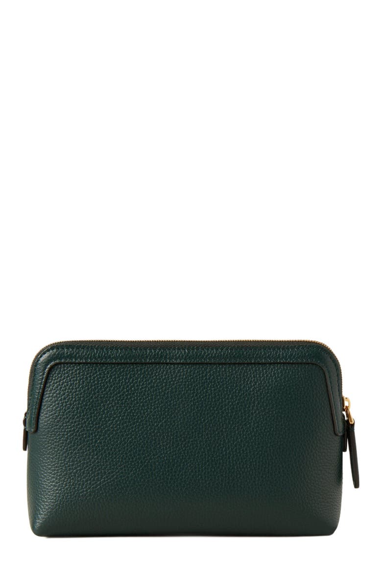 Mulberry Small Leather Cosmetic Pouch, Alternate, color, Mulberry Green