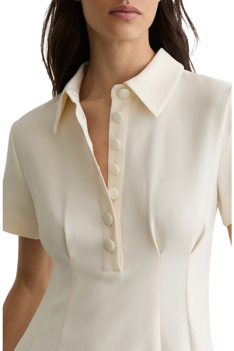 Mari Short Sleeve Midi Dress, Alternate, color, CREAM