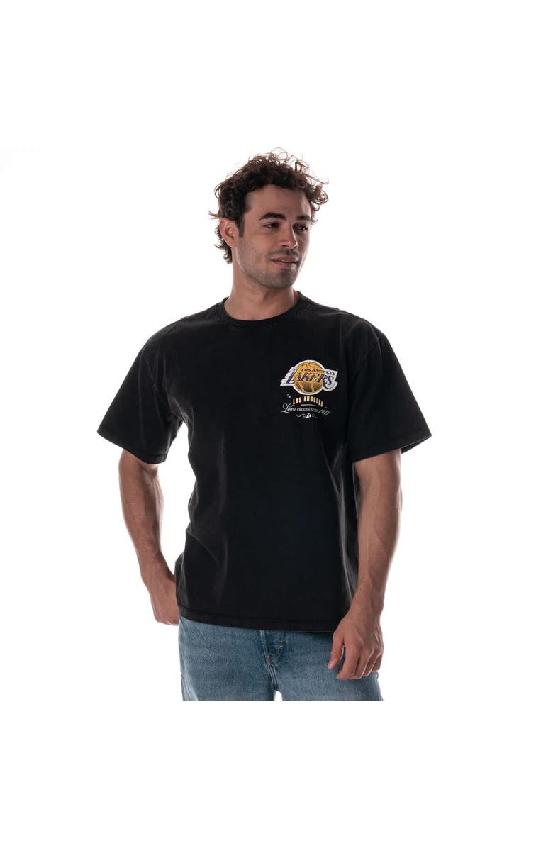 THE WILD COLLECTIVE Unisex The Wild Collective  Black Los Angeles Lakers Oversized Streetwear T-Shirt, Alternate, color, Black