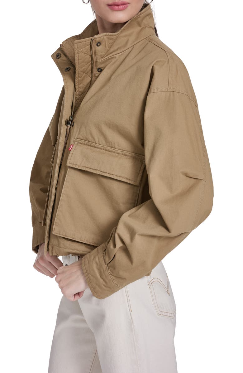 Levi's Crop Surplus Jacket, Alternate, color, Ecru
