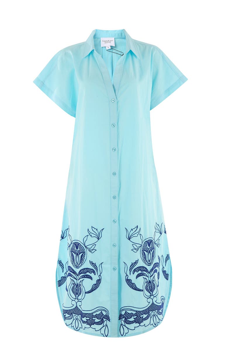 The Shirt by Rochelle Behrens The Lea Dress, Main, color, Aqua