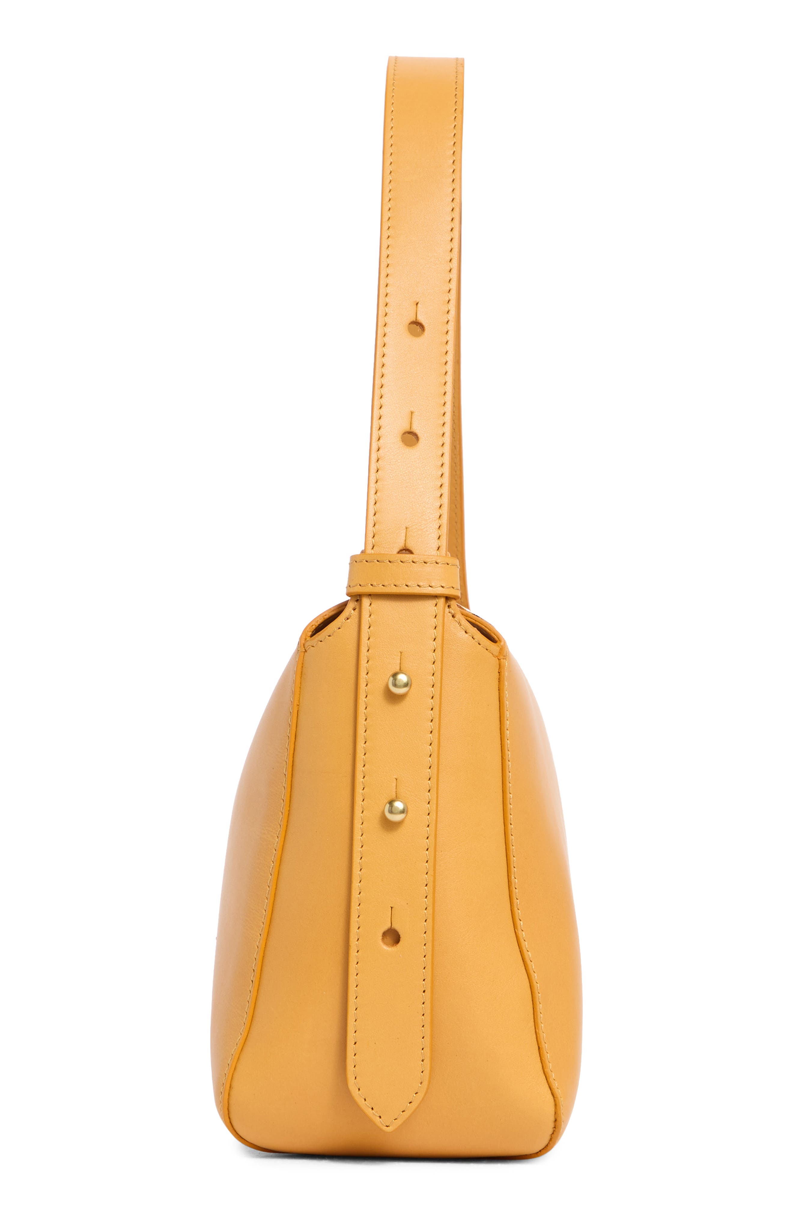 Clare V. Fleurine Leather Shoulder Bag, Alternate, color, Butterscotch - Naturelle