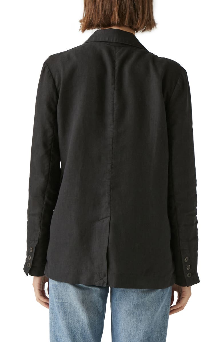 Michael Stars Lottie One-Button Linen Blazer, Alternate, color, 