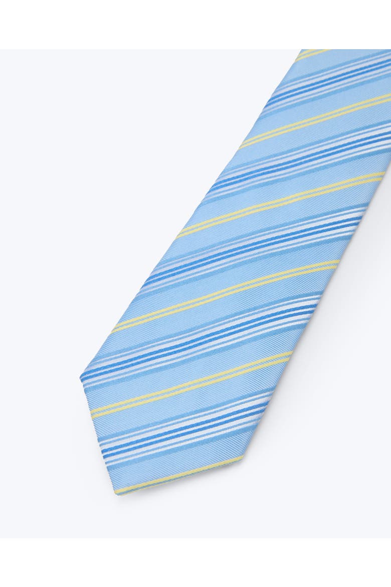 Regency Striped Silk Jacquard Tie, Alternate, color, Sky Blue