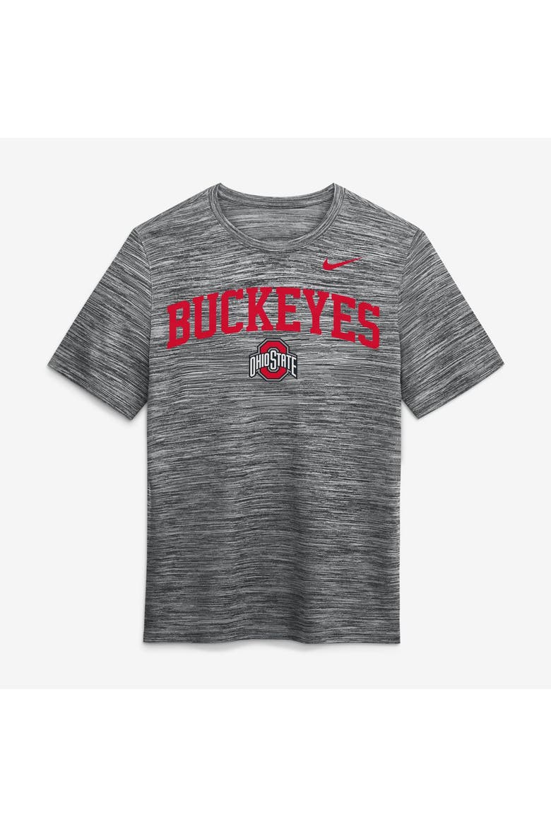 Men's Nike  Anthracite Ohio State Buckeyes Primetime Arch Logo Velocity Dri-FIT T-Shirt, Main, color, Anthracite