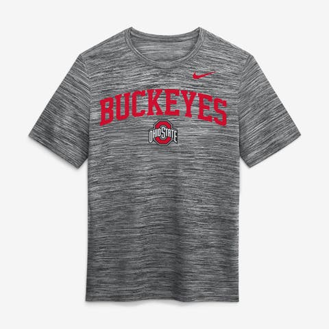 Men's Nike  Anthracite Ohio State Buckeyes Primetime Arch Logo Velocity Dri-FIT T-Shirt